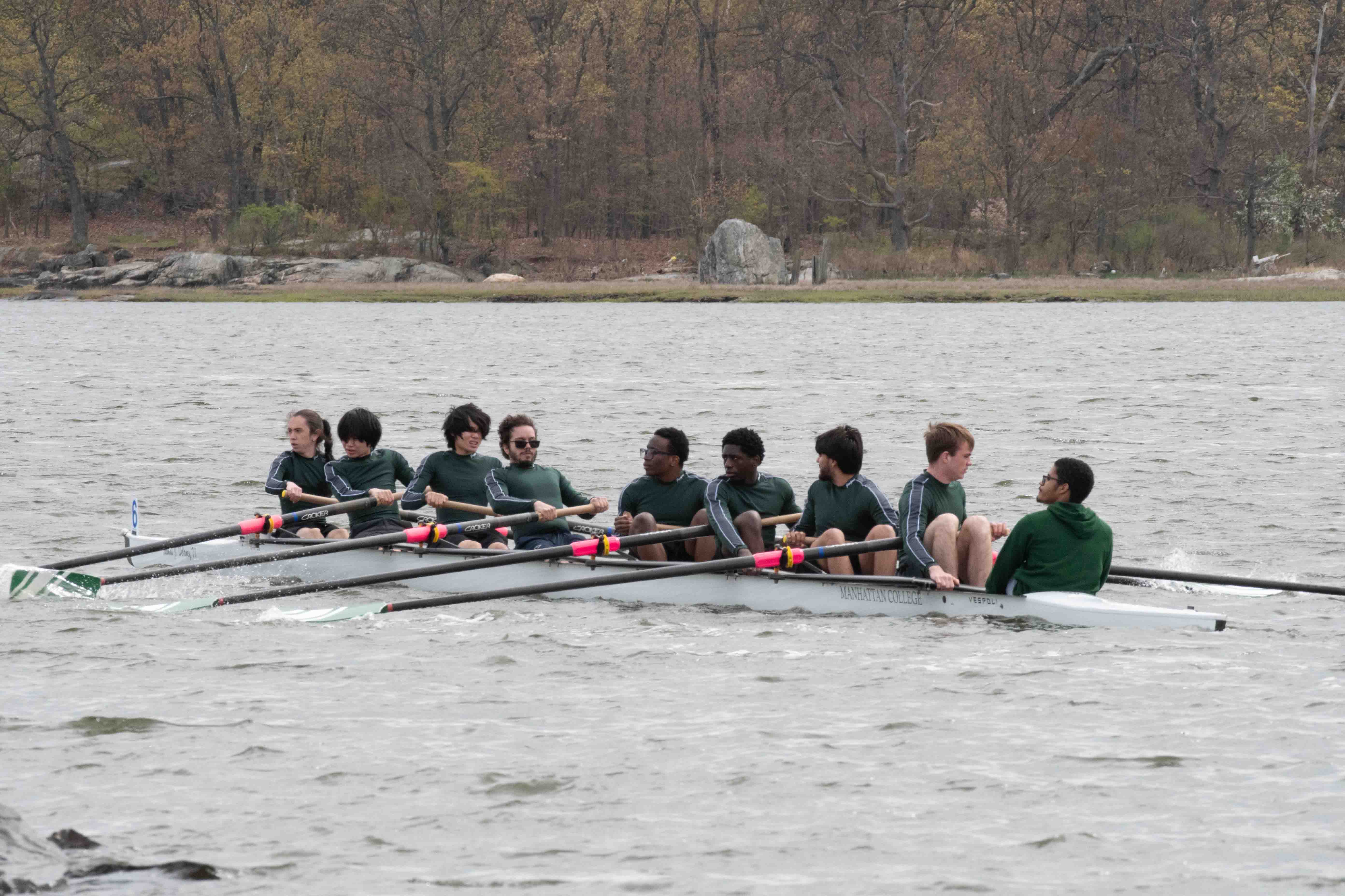 Manhattan rowing, April 2024